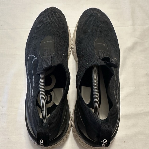 Nike Epic Phantom React Flyknit Mens 13 Shoes Black Slip On Sneaker Running - Picture 8 of 16